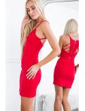 Tailliertes rotes Minikleid ZZ314 – Online-Shop – Boutique